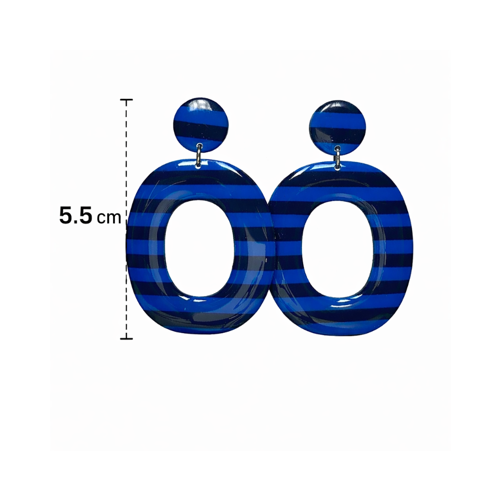 Boucles d'oreilles grand format rayures