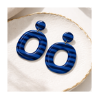 Boucles d'oreilles grand format rayures
