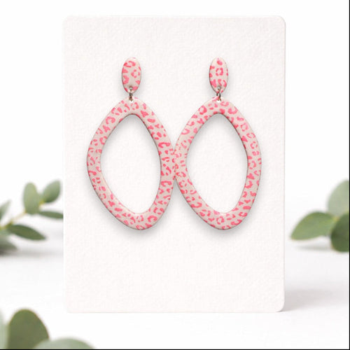 Boucles d'oreilles grand format leopard