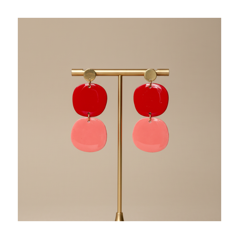 Boucles d'oreilles aux pampilles organiques