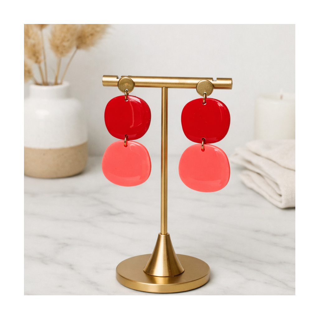 Boucles d'oreilles aux pampilles organiques