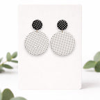Boucles d'oreilles rondes à petits pois