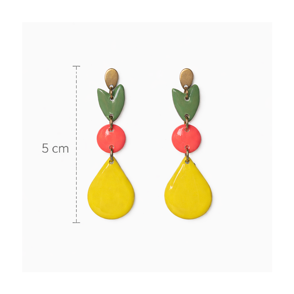 Boucles d'oreilles 3 couleurs et 3 formes