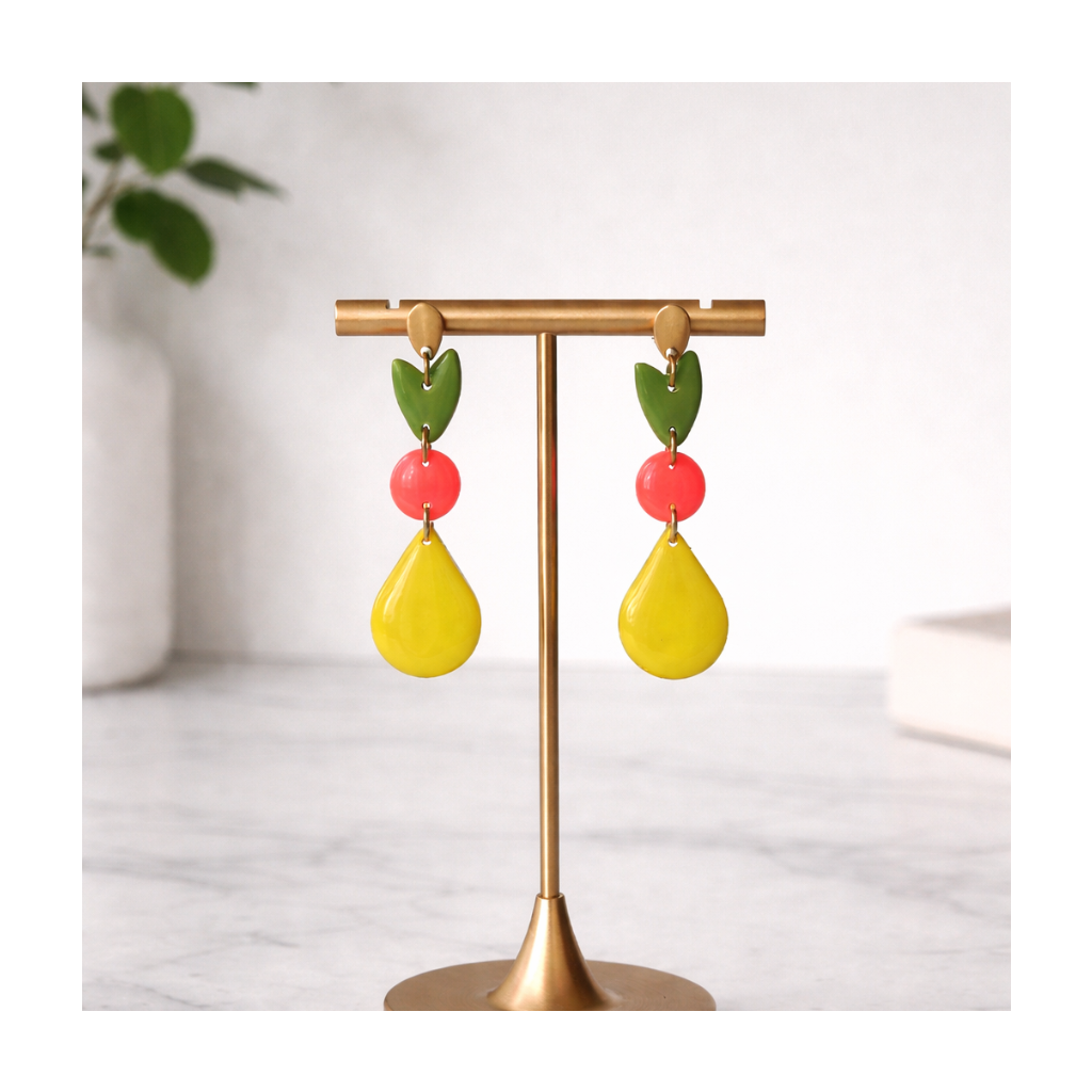 Boucles d'oreilles 3 couleurs et 3 formes