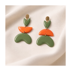 Boucles d'oreilles asymétriques aux formes organiques