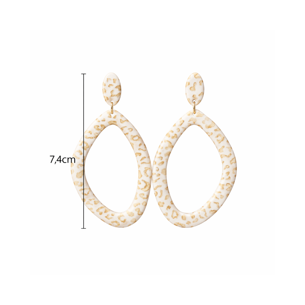 Boucles d'oreilles grand format leopard