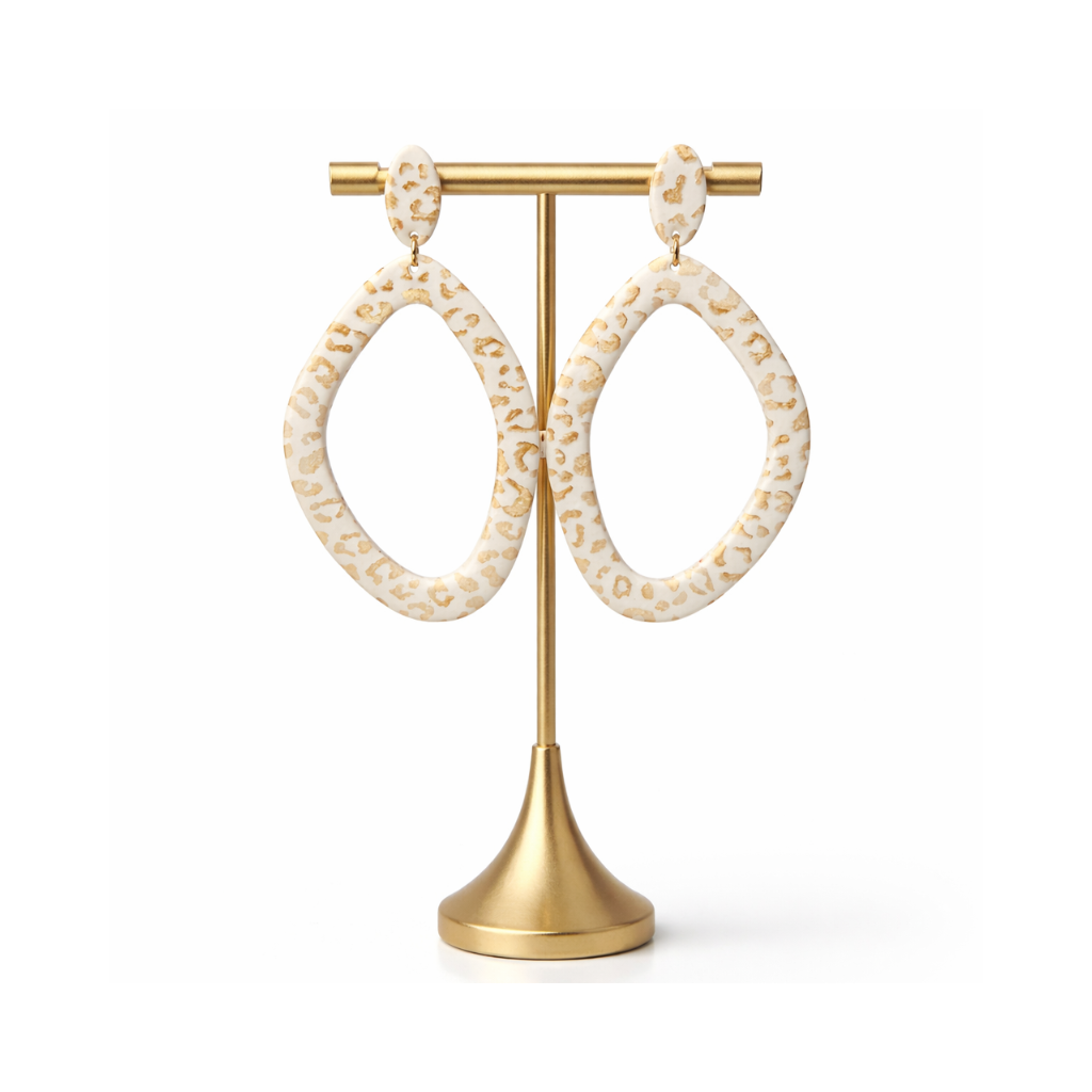 Boucles d'oreilles grand format leopard