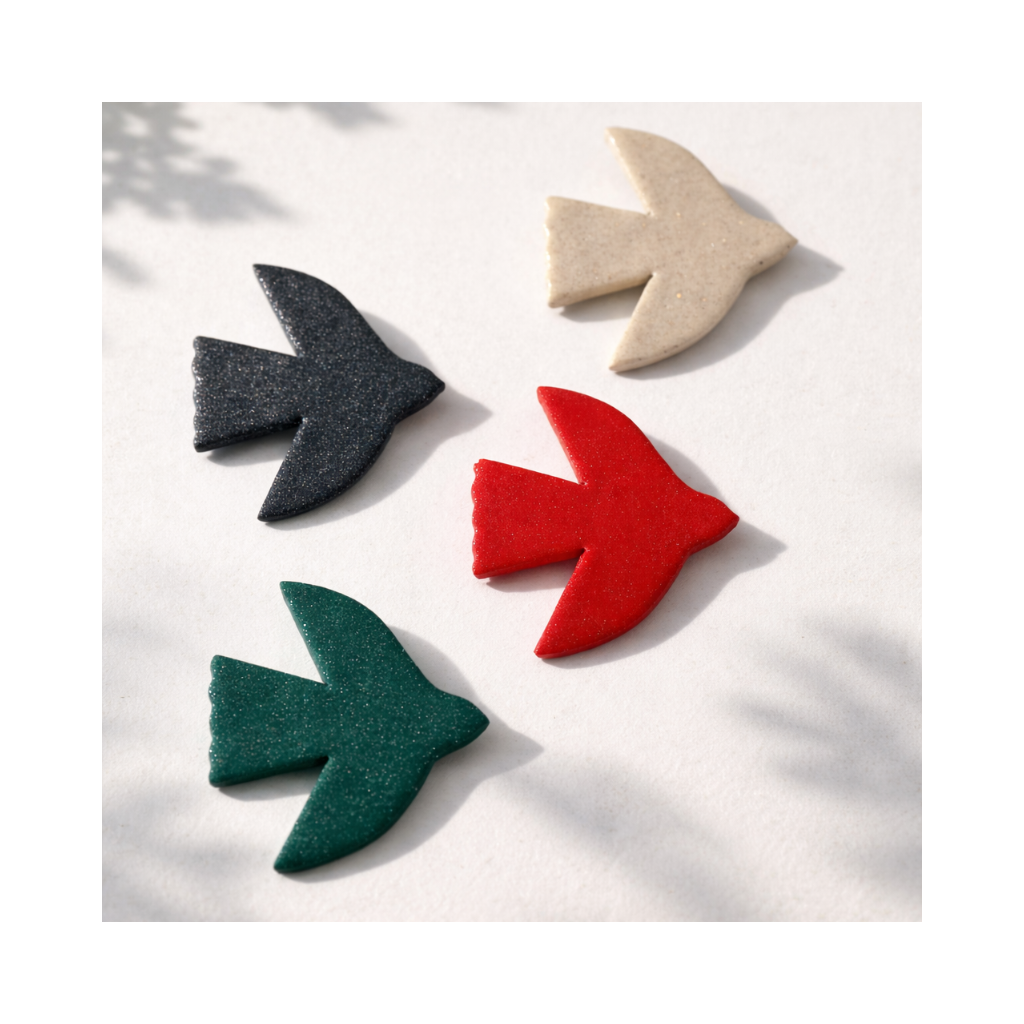 Broche oiseau Matisse 4 couleurs