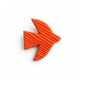 Broche oiseau et poissons orange