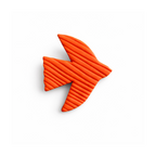 Broche oiseau et poissons orange