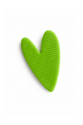Broche coeur vert fluo