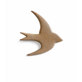 Broche hirondelle vernis beige à paillettes