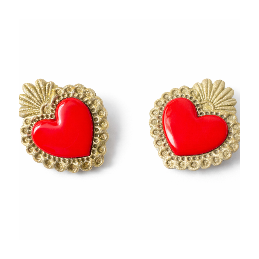 Broche coeur ex-voto