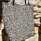 Sac cabas coton leopard