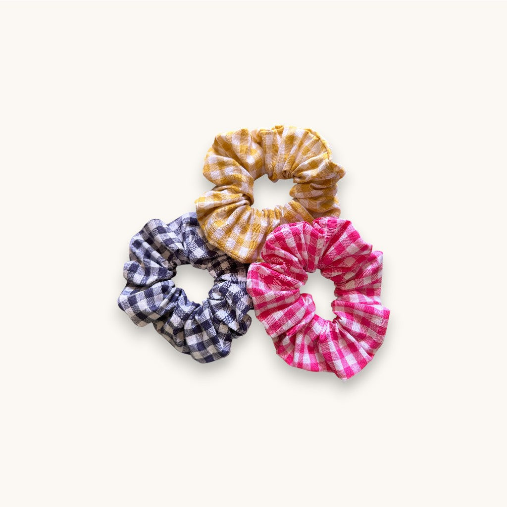 Chouchou à cheveux en coton motif vichy