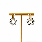 Boucles d'oreilles créoles et papille fleur