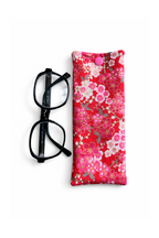 Étui à lunettes tissu japonais rouge