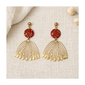 Boucles d'oreilles pendante tulipe en acier inoxydable