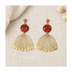 Boucles d'oreilles pendante tulipe en acier inoxydable