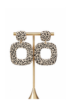 Boucles d'oreilles grand format leopard classique