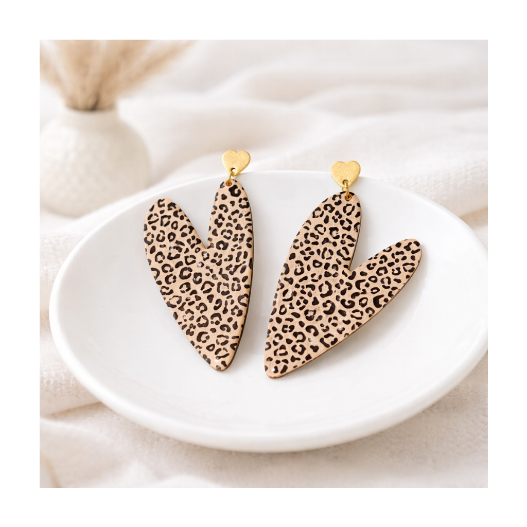 Boucles d'oreilles grands leopard