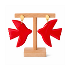 Boucles d'oreilles grands oiseaux rouges