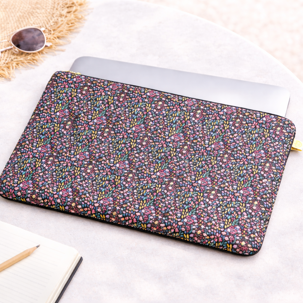 Housse d'ordinateur petites fleurs