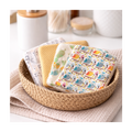 Lot de 4 lingettes démaquillantes hiboux