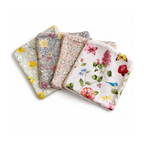 Lot de 4 lingettes démaquillantes petites fleurs