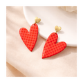 Boucles d'oreilles coeur à pois
