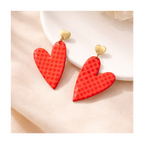 Boucles d'oreilles coeur à pois