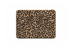 Housse d'ordinateur portable en lin leopard