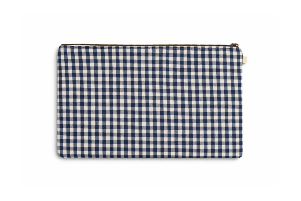 Housse d'ordinateur portable vichy bleu