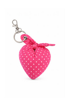 Porte-clés gros coeur à pois