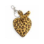 Porte-clés gros coeur leopard
