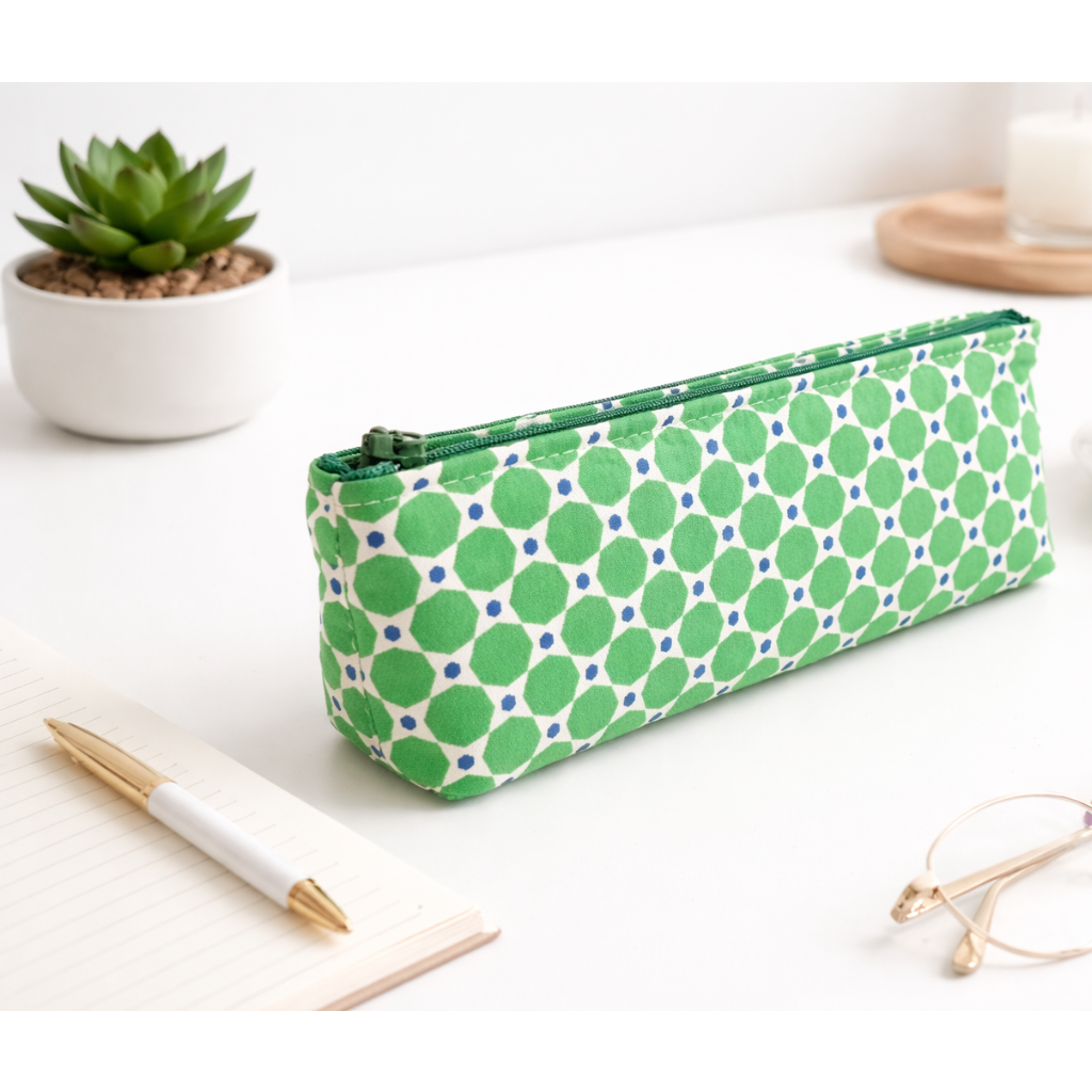 Trousse format école vert graphique Petit Pan