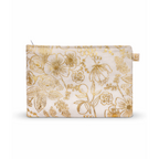 Trousse fleurs dorées