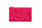 Trousse gaze de coton léopard fushia