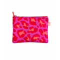 Trousse gaze de coton léopard fushia
