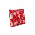 Trousse tissu japonais fleurs de cerisier rouge