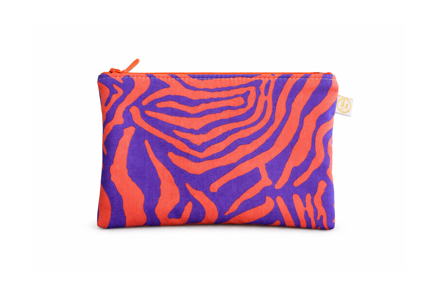 Trousse zèbre orange et violet