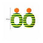 Boucles d'oreilles grand format rayures